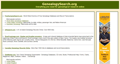 Desktop Screenshot of genealogysearch.org